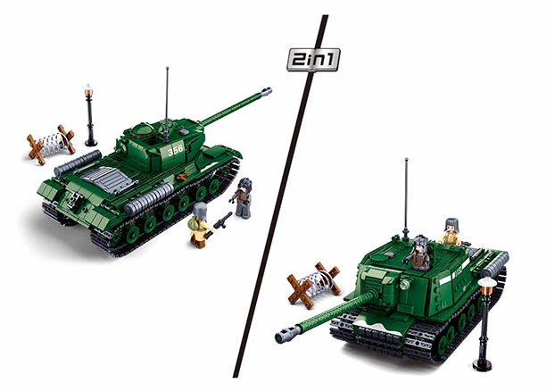 KLOCKI SLUBAN WWII Czołg radziecki T34 duży 845 elem kompatyb. z LEGO zdjęcie 4