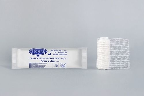 250x BANDAŻ OPATRUNKOWY OPASKA DZIANA PODTRZYMUJĄCA 5cm x 4m BIOMAR PE na Arena.pl