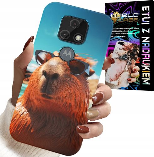 ETUI DO MOTOROLA MOTO E7 PLUS - SŁODKA KAPIBARA, CAPIBARA CASE + SZKŁO na Arena.pl