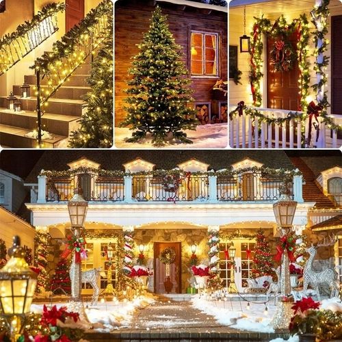 LAMPKI CHOINKOWE 500 LED FLASH BIAŁE CIEPŁE GRUBY KABEL STAŁE ŚWIATŁO ZEW. na Arena.pl