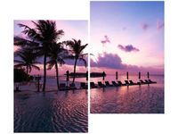 80X70CM OBRAZ MAGICZNY ZACHÓD SŁOŃCA MALEDIWACH DUO OBRAZ
