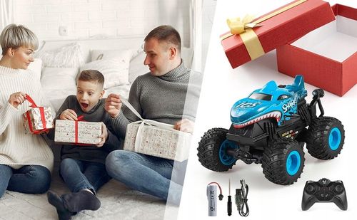 ZDALNIE STEROWANE AUTO REKIN MONSTER TRUCK RC Z MUZYKĄ LED 2.4GHZ OBRÓT 360 na Arena.pl