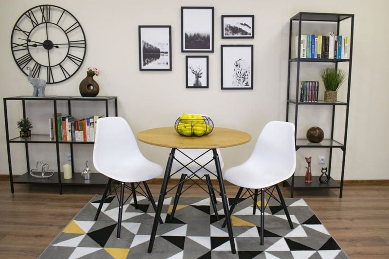 Stół TODI Okrągły 80cm - dąb zdjęcie 5