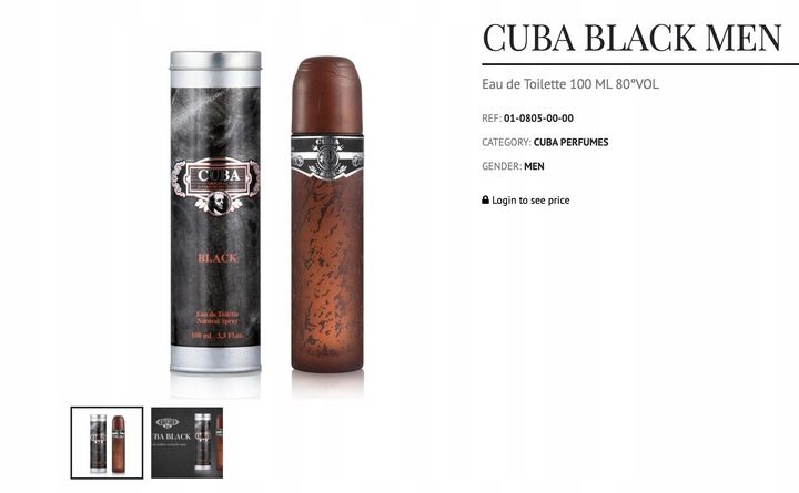 CUBA EDT MEN BLACK 100ML zdjęcie 2