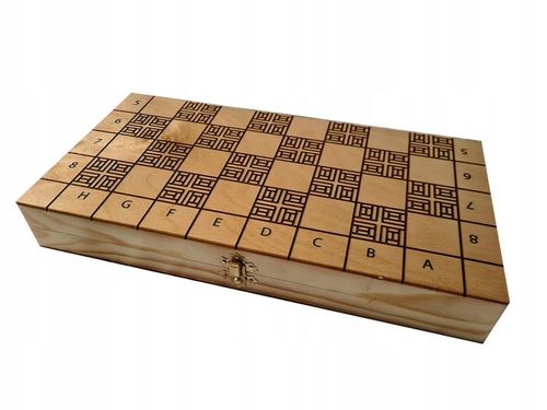 Szachy Drewniane Wypalane 35x35 cm na Arena.pl