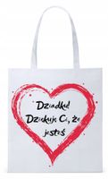 Dla Dziadka Na Prezent Torba Eco Biała Shopper Z Nadrukiem Ze Zdjęciem