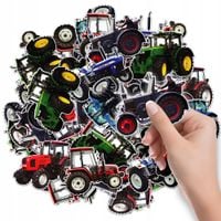 NAKLEJKI NA ZESZYT NALEPKA Z POSTACIAMI TRAKTOR CIĄGNIK WZORY 6 SZT