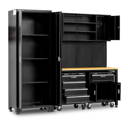 Zestaw modułowych mebli warsztatowych z szafkami jezdnymi narzędziowych na Arena.pl
