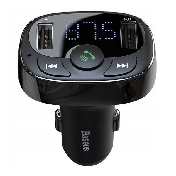 BASEUS TRANSMITER ŁADOWARKA 2xUSB FM BLUETOOTH CZYTNIK KART MICRO SD MP3 zdjęcie 11
