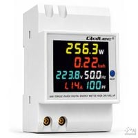 Qoltec Miernik energii 6w1 230V 100A na szynę DIN