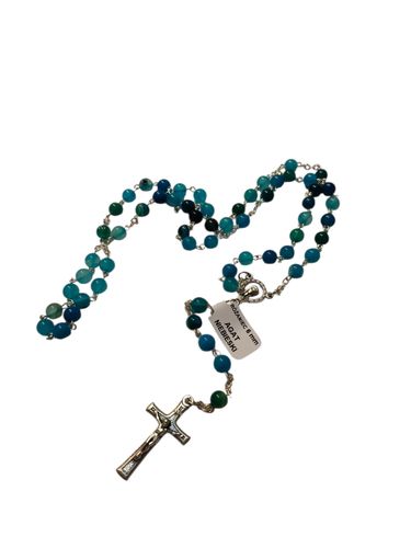 Różaniec Agat Niebieski 6Mm Kamień Półszlachetny Premium na Arena.pl