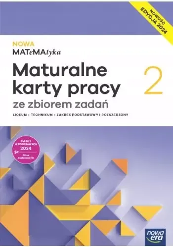 NOWA MATeMAtyka 2 Maturalne karty pracy zakres podstawowy rozszerzony 2024 na Arena.pl