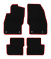 Dywaniki welurowe CARLUX-RED do Opel Corsa D 2006-2015, czarno-czerwone