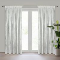 Zasłona zaciemniająca błyszcząca na taśmie RENIA 140X270 biała + srebrna