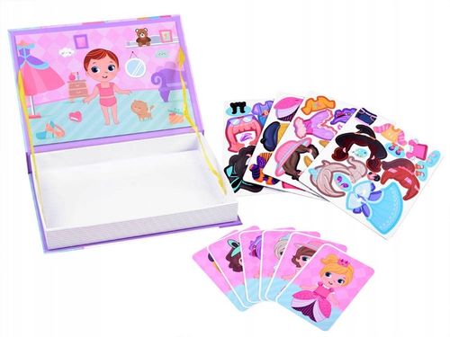 Książka układanka magnetyczna Lalka ubrania na Arena.pl