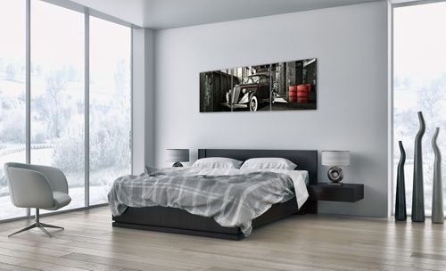 Obraz Na Płótnie - Samochód Garaż  - 150X50 Cm - Ca150X50-2557 na Arena.pl
