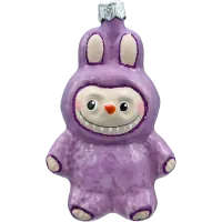 Bombka choinkowa szklana: Labubu: fioletowe