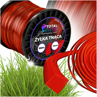 ŻYŁKA TNĄCA KWADRAT DO GŁOWIC PODKASZARKI KOSY KOS TRAWY MOCNA 2,0mm 100m
