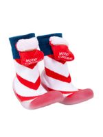 Skarpety z gumową podeszwą z elementem 3D świąteczne z napisem 23
