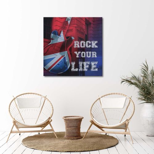 Obraz na płótnie, Gitara z flagą UK 30x30 na Arena.pl