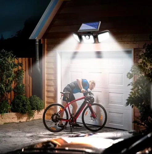 LAMPA Z PANELEM SOLARNA ULICZNA HALOGEN LED SMD na Arena.pl