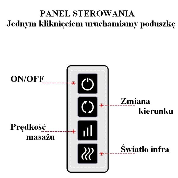 Poduszka masująca shiatsu masażer do karku pleców brzucha ud stóp zdjęcie 2