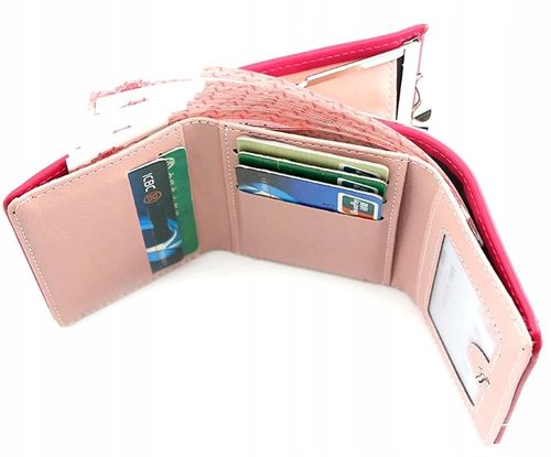 Damski Portfel Mały Miki Portmonetka Myszka Skóra na Arena.pl