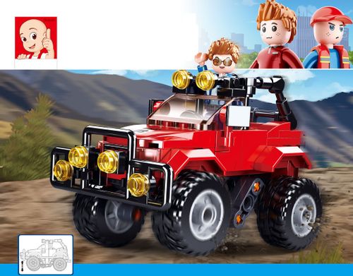 KLOCKI SLUBAN TOWN Samochod terenowy Jeep 4x4 135 el. kompatybilne z LEG COB na Arena.pl