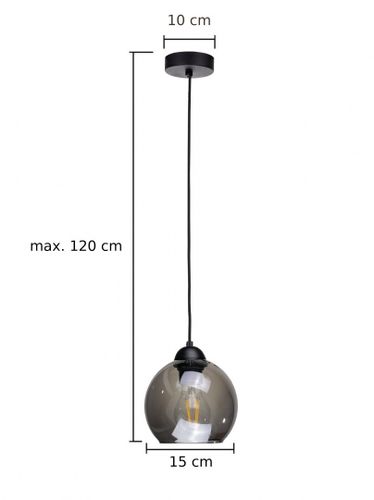 Lampa wisząca 1xE27 YUNO BLACK na Arena.pl