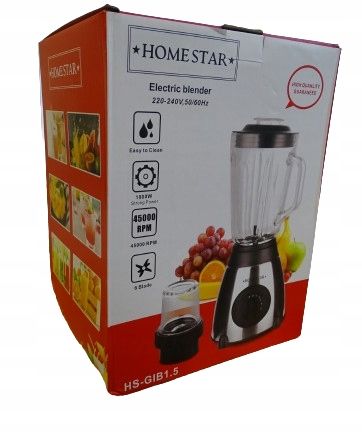 Blender Mikser Młynek kielichowy HOME STAR 1000 W srebrny/szary na Arena.pl