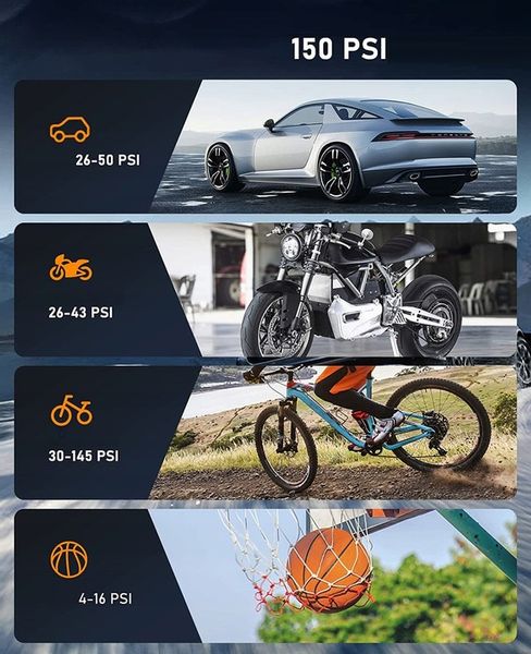 KOMPRESOR SAMOCHODOWY Feegar Pompka Sprężarka 12V zdjęcie 5