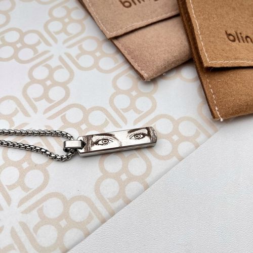 Naszyjnik z grawerem Twoich oczu PREZENT DLA MĘŻCZYZNY stal 316L BLINGART na Arena.pl