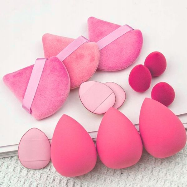 Gąbki Gąbka Do Makijażu Zestaw Make-up Puszek Trójkąt Gąbeczka Blender 12el zdjęcie 2