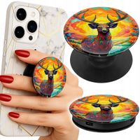 Uchwyt do telefonu Popsocket na palce/stojak KOLOROWE JELEŃ ŁOŚ ZWIERZĘTA