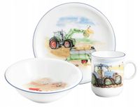 Zestaw dziecięcy My Tractor 3 el. talerz miska kubek porcelana Seltmann