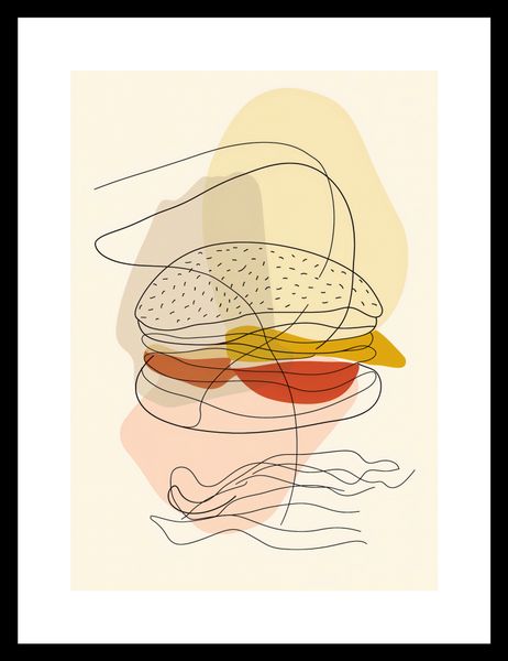Plakat 21x29,7cm Cieniutki Burger zdjęcie 3