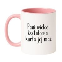 PANI WIELCE KSZTAŁCONA KURŁA JEJ MAĆ Wzór - Klasyczny Biało-Różowy 330 ml