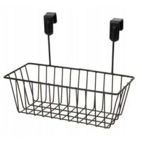 Koszyk wiszący do szafki metalowy na drzwi do łazienki kuchni czarny