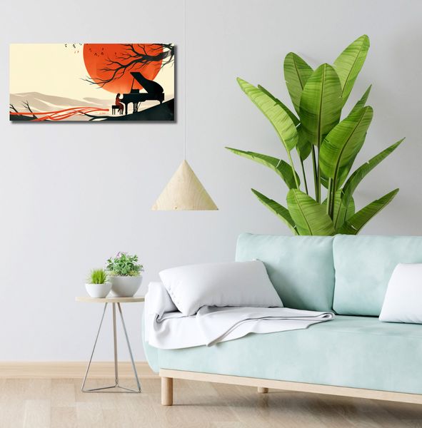 Obraz 70x30cm Pianistka zdjęcie 2