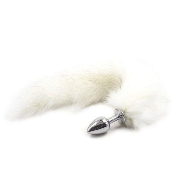 Plug Anale Con Coda Long Fox Tail Bianca zdjęcie 1