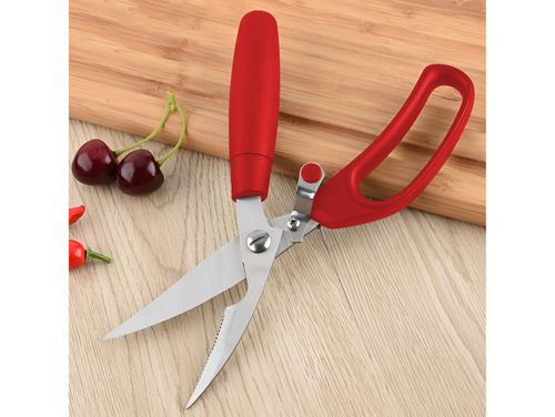 Nożyce nożyczki uniwersalne kuchenne do krojenia dzielenia 24cm czerwony na Arena.pl