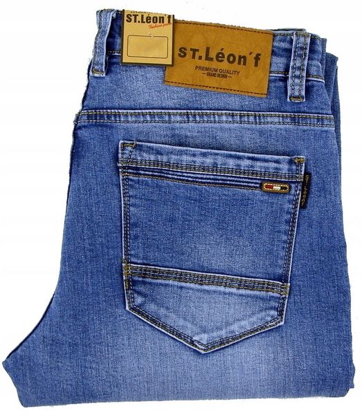 SPODNIE ST LEON 2150 W34-90/96CM L 30 GRANAT zdjęcie 1