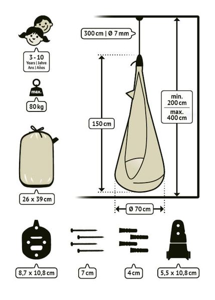 huśtawka kokon Joki niebieski MAŁPISZON zdjęcie 6