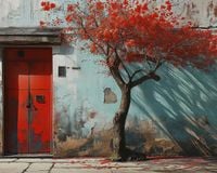 Plakat 50x40cm Widok Na Dawne