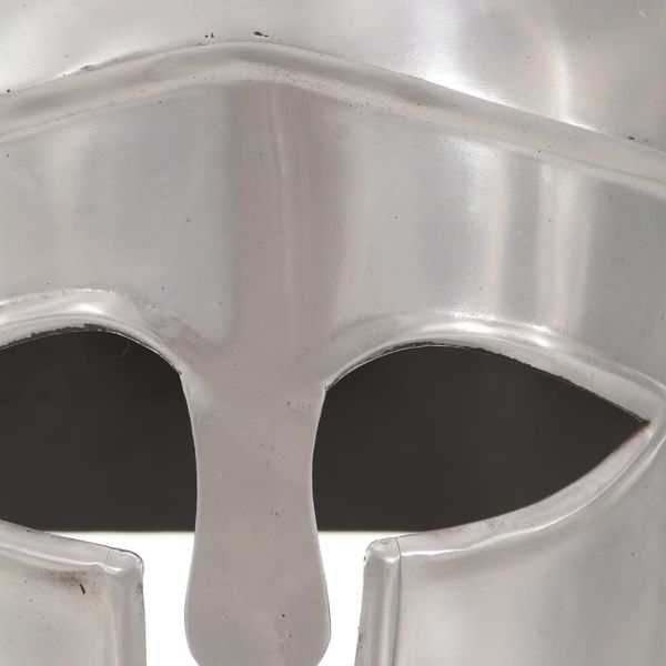 Replika zabytkowego hełmu greckiego żołnierza LARP srebrna stal zdjęcie 7