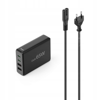 Ładowarka sieciowa HAMA GaN 65W, 2x USB-C, USB-A Czarny