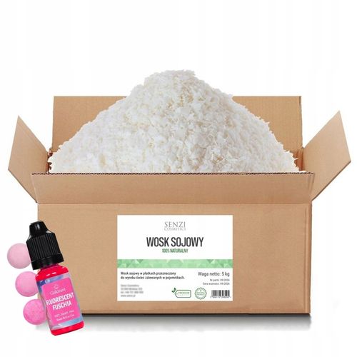 WOSK SOJOWY Do Świec 5kg Płatki 100% Naturalny + Barwnik GRATIS na Arena.pl