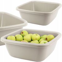 MISKA KWADRATOWA UNIWERSALNA MISA DO ŁAZIENKI OGRODU NA PRANIE 6L BEŻOWA