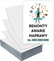 Ulotki A5 reklamowe firmowe AWARIE REMONTY GOTOWY PROJEKT GRATIS 1000 szt