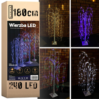 Wierzba świecąca 240 led drzewko świąteczna dekoracja 180 cm niebieska